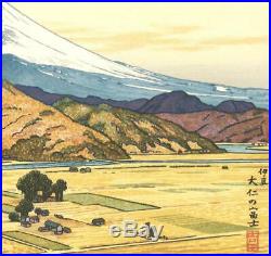 Yoshida Toshi #018301 Mt. Fuji from Ohito, Autmun Japanese Woodblock Print
