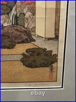 Yoshida Toshi Autumn in Hakone Museum Japanese Woodblock Print Framed 1911-1995