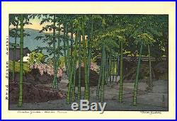 Yoshida Toshi -Bamboo Garden, Hakone Museum Japanese Woodblock Print