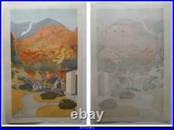 Yoshida Toshi Japanese Woodblock print Autumn in Hakone Museum