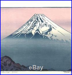 Yoshida Toshi Mount Fuji from Katsuragiyama Japanese Woodblock Print