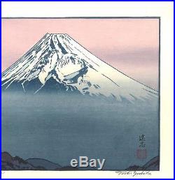 Yoshida Toshi Mount Fuji from Katsuragiyama Japanese Woodblock Print