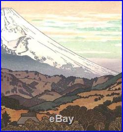 Yoshida Toshi Mt. Fuji from Nagaoka winter Japanese Woodblock Print