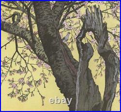 Yoshida Toshi Vintage Woodblock Print Cherry Blossoms