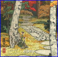 Yoshida Toshi Vintage Woodblock Print Sangetuan Hakone Museum