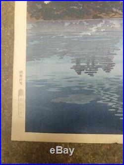 (rare) TSUCHIYA KOITSU Lake Kawaguchi in Koshu Japanese woodblock print